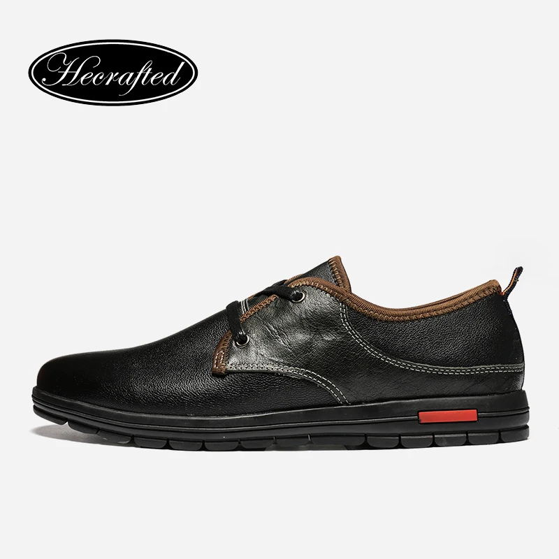 Мужская обувь на плоской подошве из зернистой кожи размер 37-48 2018 | Обувь