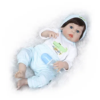 Super Cool 57cm About 22'' Whole Silicone Bebes Reborn Bonecas Play Toys For Babies Bathing Bebe Alive Doll As Enducational Doll