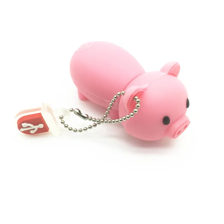 Высокоскоростной флеш накопитель USB 3 0 в виде мультяшного розового свиньи 4 гб 8 16