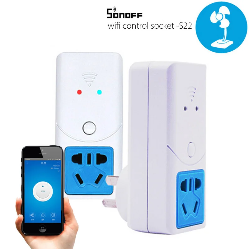 SONOFF S22 Wifi Беспроводная розетка для температуры пульт дистанционного управления
