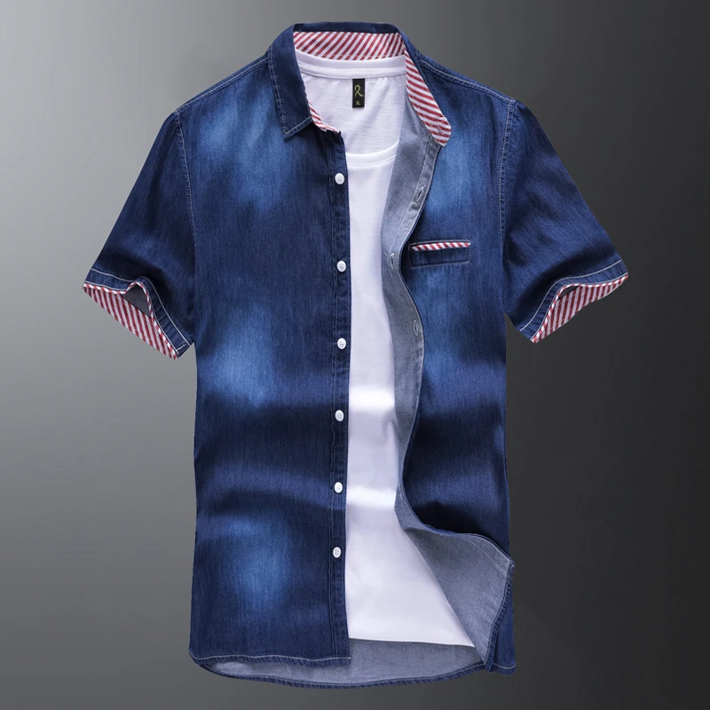Мужская рубашка в полоску с длинным рукавом Camisa Masculina Повседневная приталенная