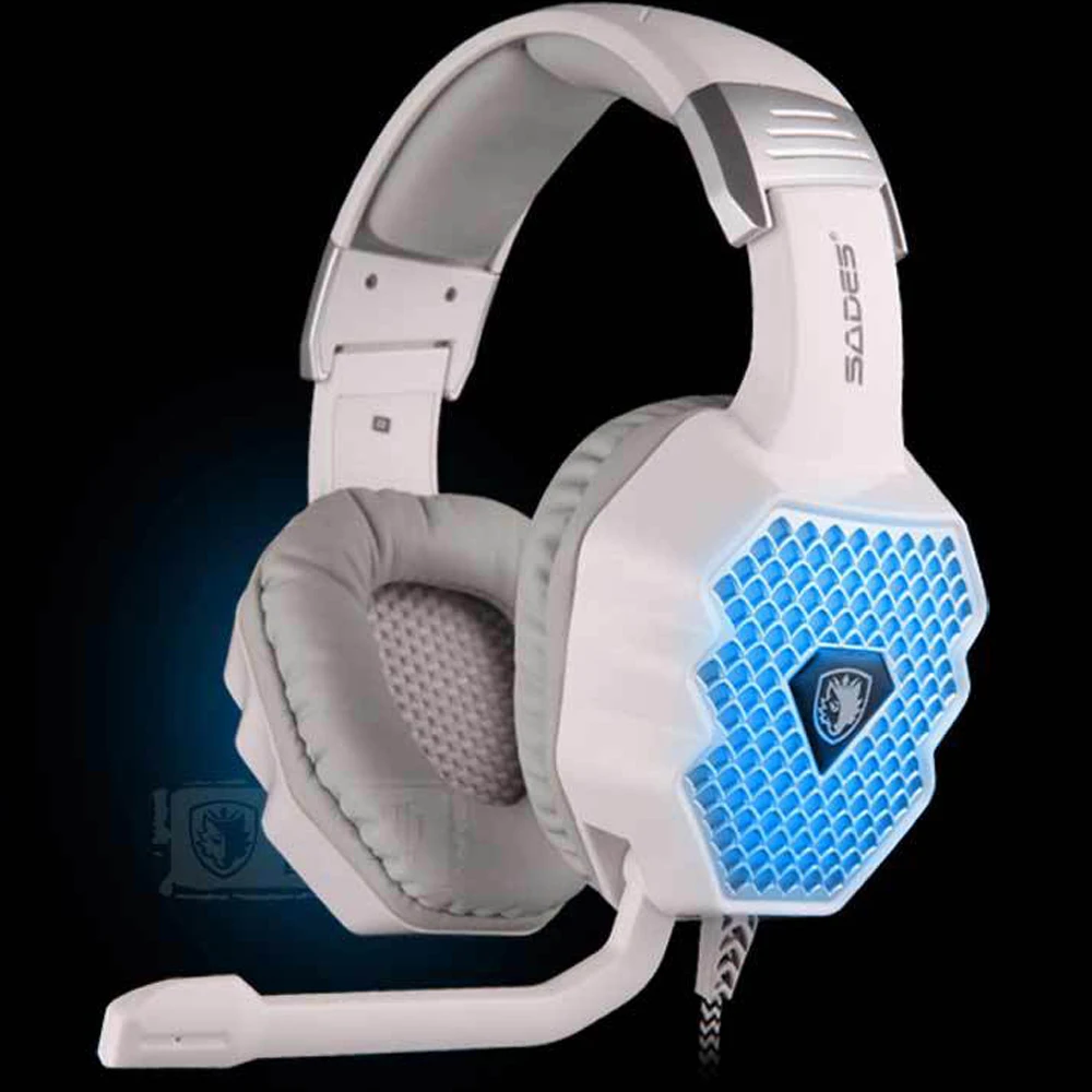 Sades A70 Новинка 2017 7.1 Virtual Surround Sound USB игровая гарнитура с микрофоном Управление