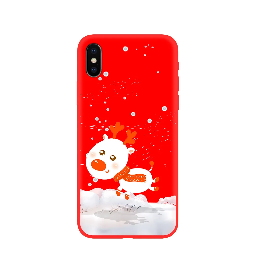 QIWEEK чехол для телефона iPhone 6 6S 7 8 Plus X XR XS Max милый мультфильм Рождество Санта Клаус