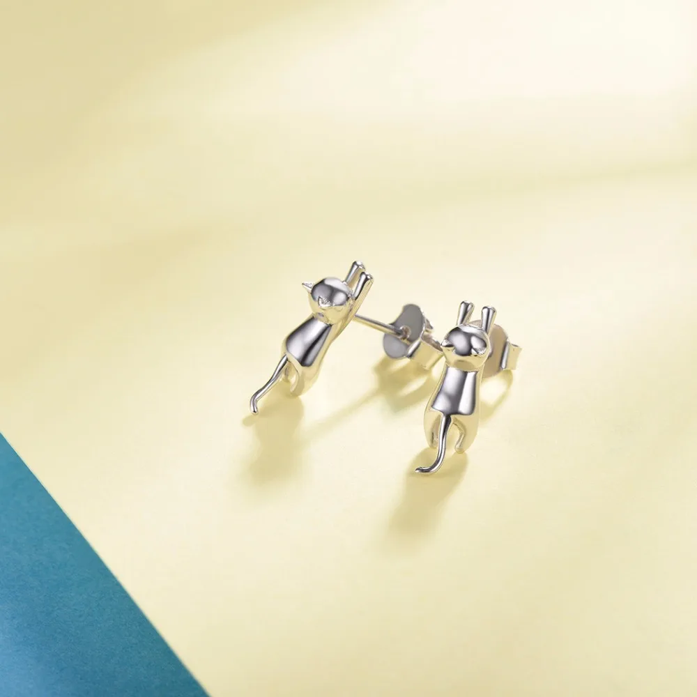 SILVERCUTE подлинное серебро 925 пробы милый с кошками животными ожерелье