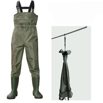 

men's women Camo waterproof waist waders pants boots Fishing hunting boots suit with chest rubber boot camouflage pant