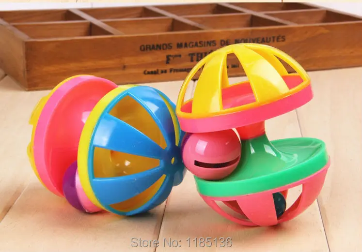 2016 Новый Стиль 2 Шт. Домашняя Кошка Игрушка Колокол Мяч Пластиковые Собака Играть