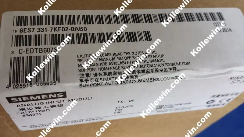 Новый оригинальный аналоговый входной модуль 6ES7331 7KF02 0AB0 SIMATIC 6ES7 331 8AI разрешение