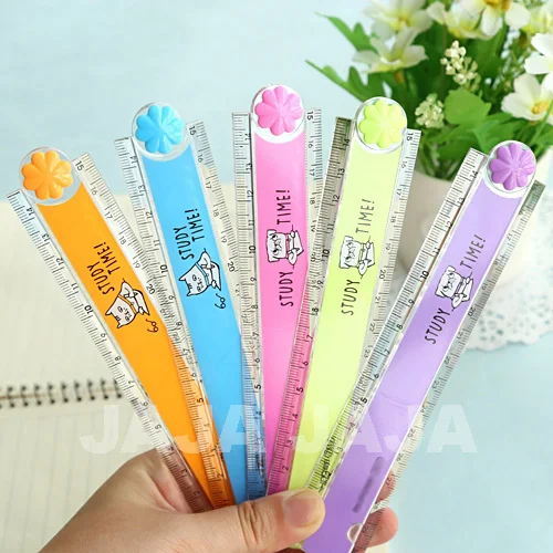 

1PC Cute folding ruler 30cm Candy color stationery rulers Office zakka material School escolar supplies (dd-1297)