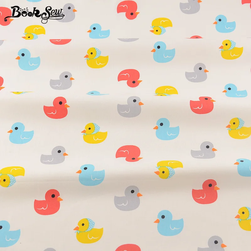 Booksew Текстиль для дома красочные утка Дизайн Вышивание Материал кровать Лист DIY