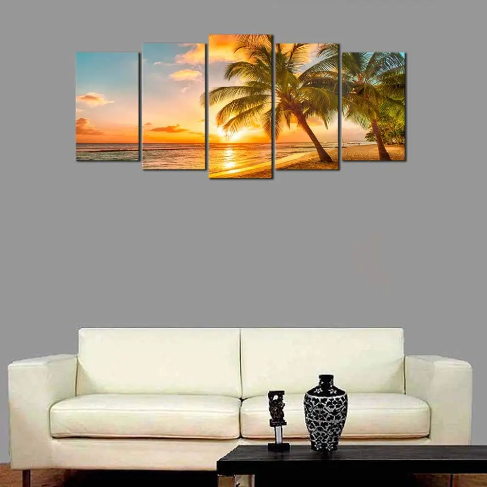 Modern Canvas Paintings Wall Art HD Prints 5 Pieces Rolling Waves Pictures Ocean Sea Wave Seascape Posters Home Decor Framework | Дом и сад