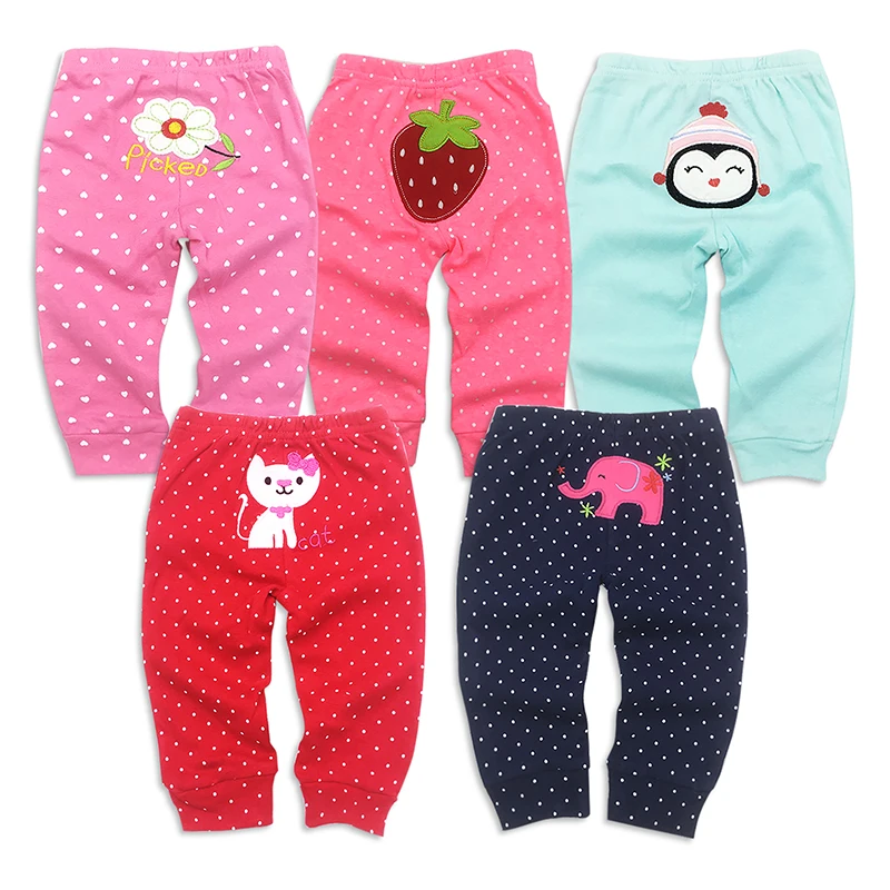 5 шт./лот штаны для малышей одежда маленьких девочек из 100% хлопка с героями