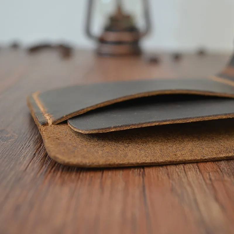 Мужской кошелек из натуральной кожи дизайнерский винтажный короткий