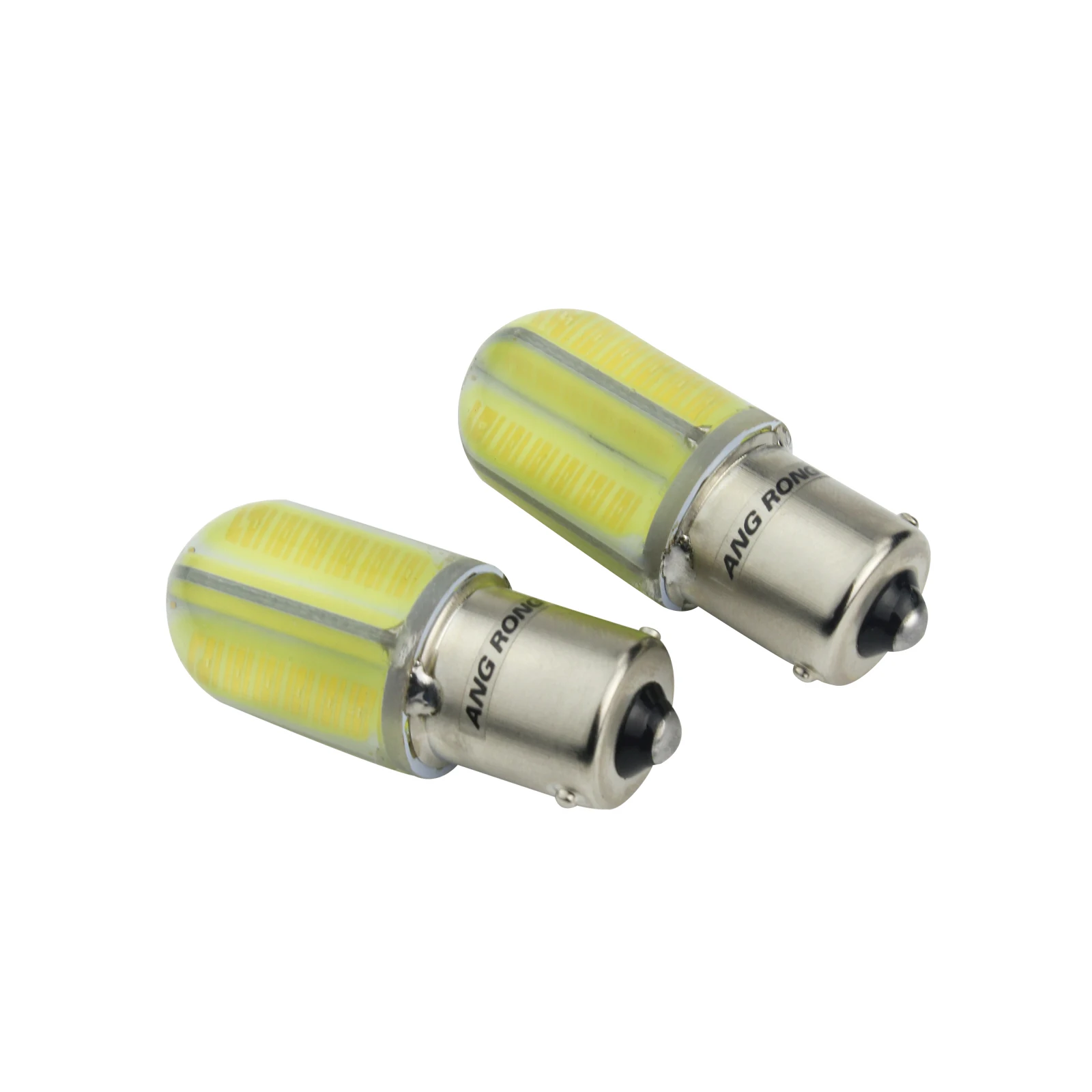 Светодиодные дневные ходовые огни ANGRONG 2X BA15s 1156 P21W 382 COB DRL Xenon White 6000K 12V|Сигнальная