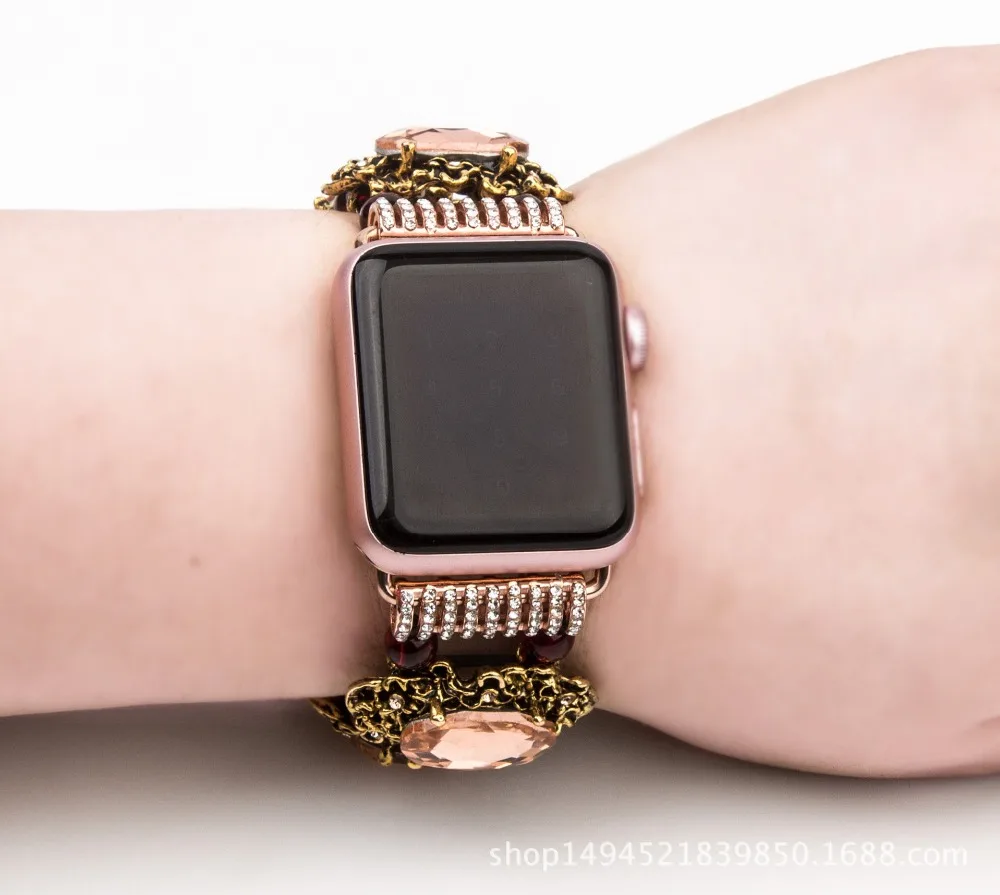 Новый ремешок для часов Бирюзовый Кристалл Apple Watch Series 1 2 группа 42 мм 38 аксессуары