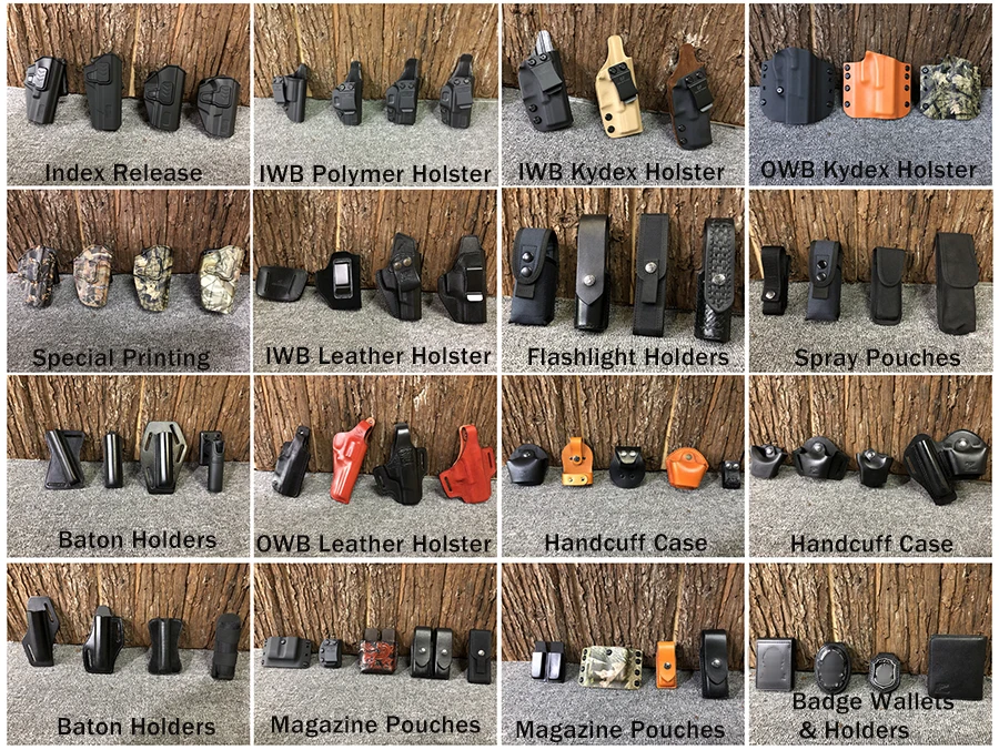 Gunflower Скрытая переноска Glock 19 индекс выпуска полимерная OWB кобура с зажимом для ремня