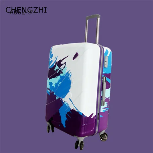 1 CHENGZHI 2" 24" 28 дюймов Водонепроницаемый ABS+ PC чемодан на колёсиках spinner чехол Тележка дорожный костюм чехол на колесиках - Цвет: 1