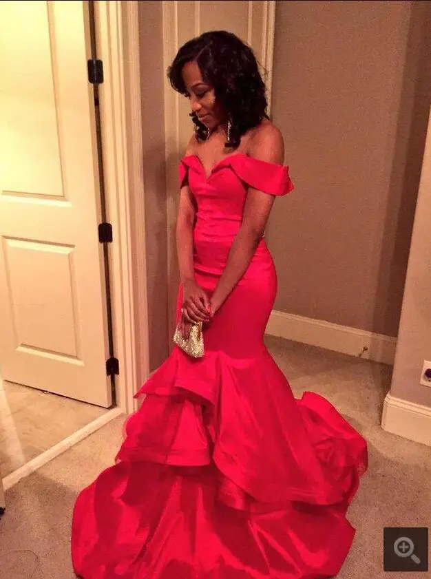 Скромный арабский Королевский синий/красный Русалка 2017 платья для выпускного