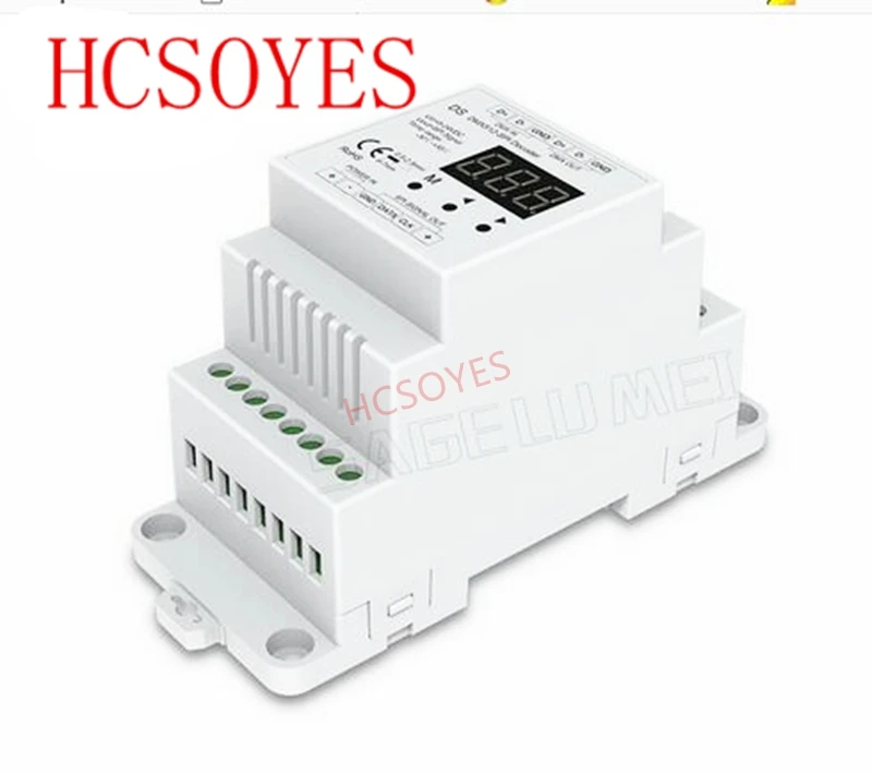 

DS DC5V 12V 24V DMX512 signal to SPI Converter DMX decoder controller support 6803/8806/2811/2812/2801/3001/9813 IC