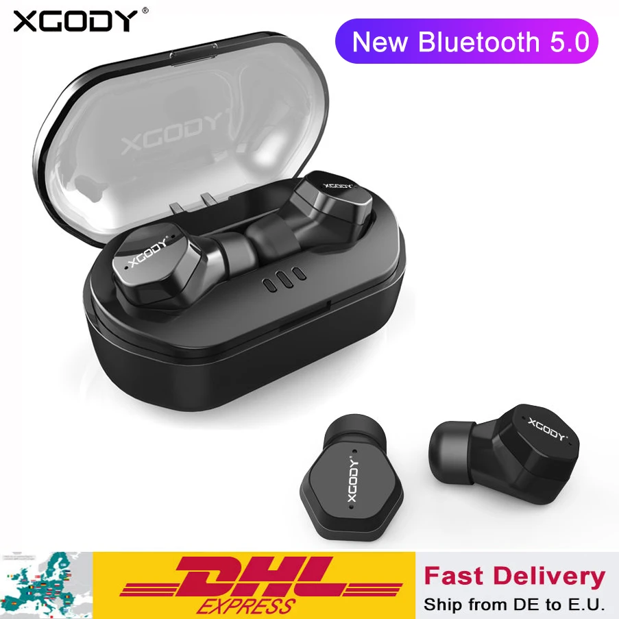 XGODY F8 2019 спортивные TWS беспроводные наушники водонепроницаемые стерео Bluetooth 5 0 с HD