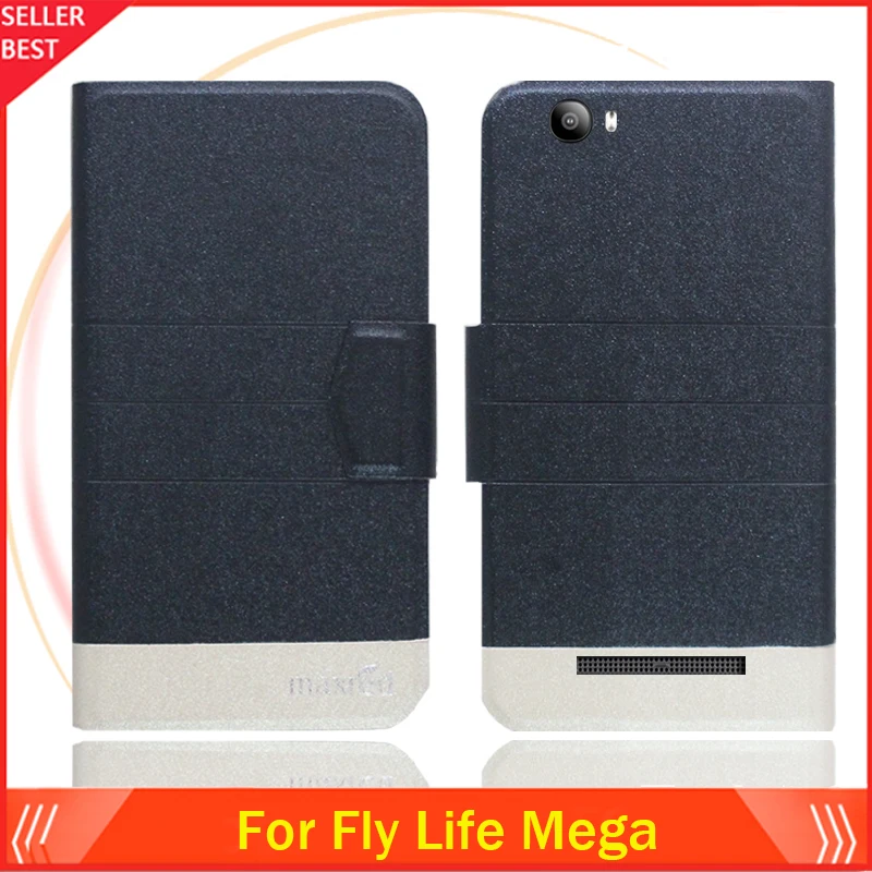 5 цветов Лидер продаж! Кожаный чехол для Телефона Fly Life Mega заводская цена защитный