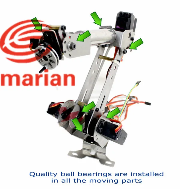 Smarian официальный бренд: 6 dof robot Arm все металлические механические руки соединения