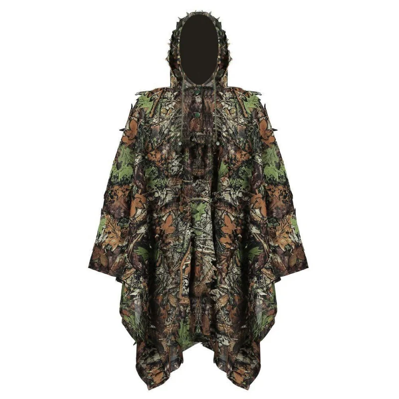 2018 охотничий костюм Ghillie объемное искусственное камуфляжное пончо для