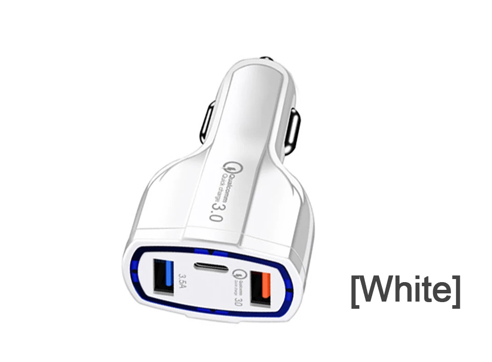 35 W быстрое QC 3,0 usb type-c автомобильное зарядное устройство для мобильного телефона быстрое PD автомобильное зарядное устройство s type C PD 3,0 двойной USB универсальный телефон