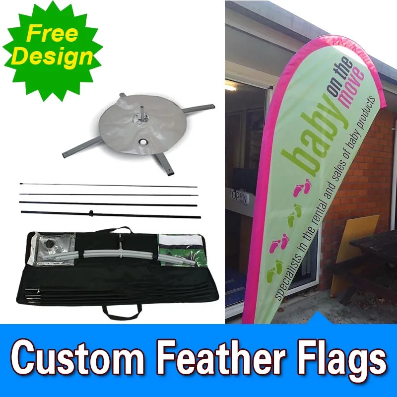 

Free Design Free Shipping Single Sided Cross Base Teardrop Flag Signs Advertising Flutter Flags Banners Sail Banners