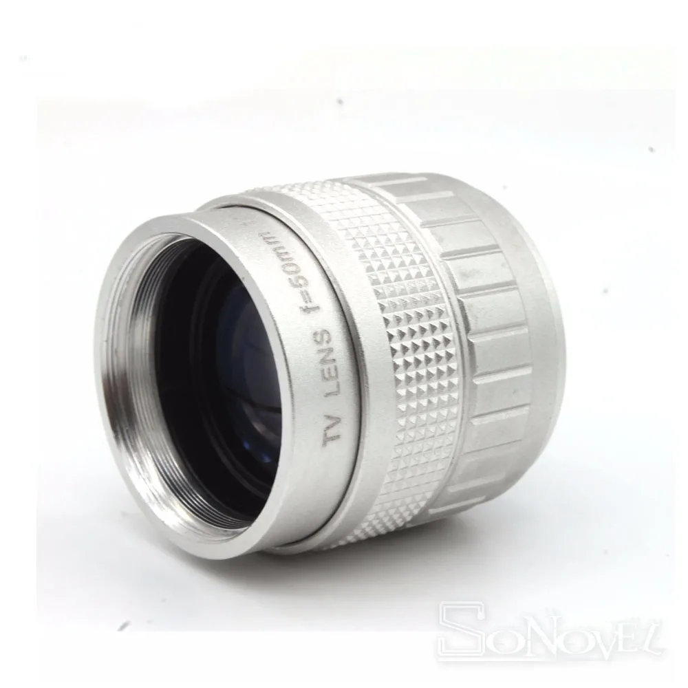 Серебряный Фуцзянь 50 мм F1.4 CC ТВ фильм объектив+ C-NEX крепление для SONY E крепление NEX3 NEX6 NEX5 NEX7 A6500 A6300 A6000 A6100 A5000 A3500