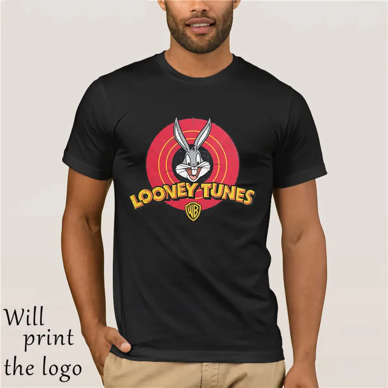 Looney tung Logo Bugs Bunny Даффи Дак Винтажная футболка с логотипом Toons официальная серая