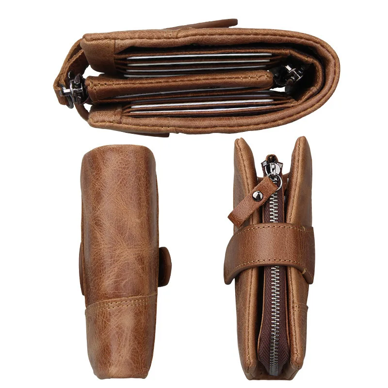 Брендовый кошелек из натуральной коровьей кожи для мужчин и женщин модный