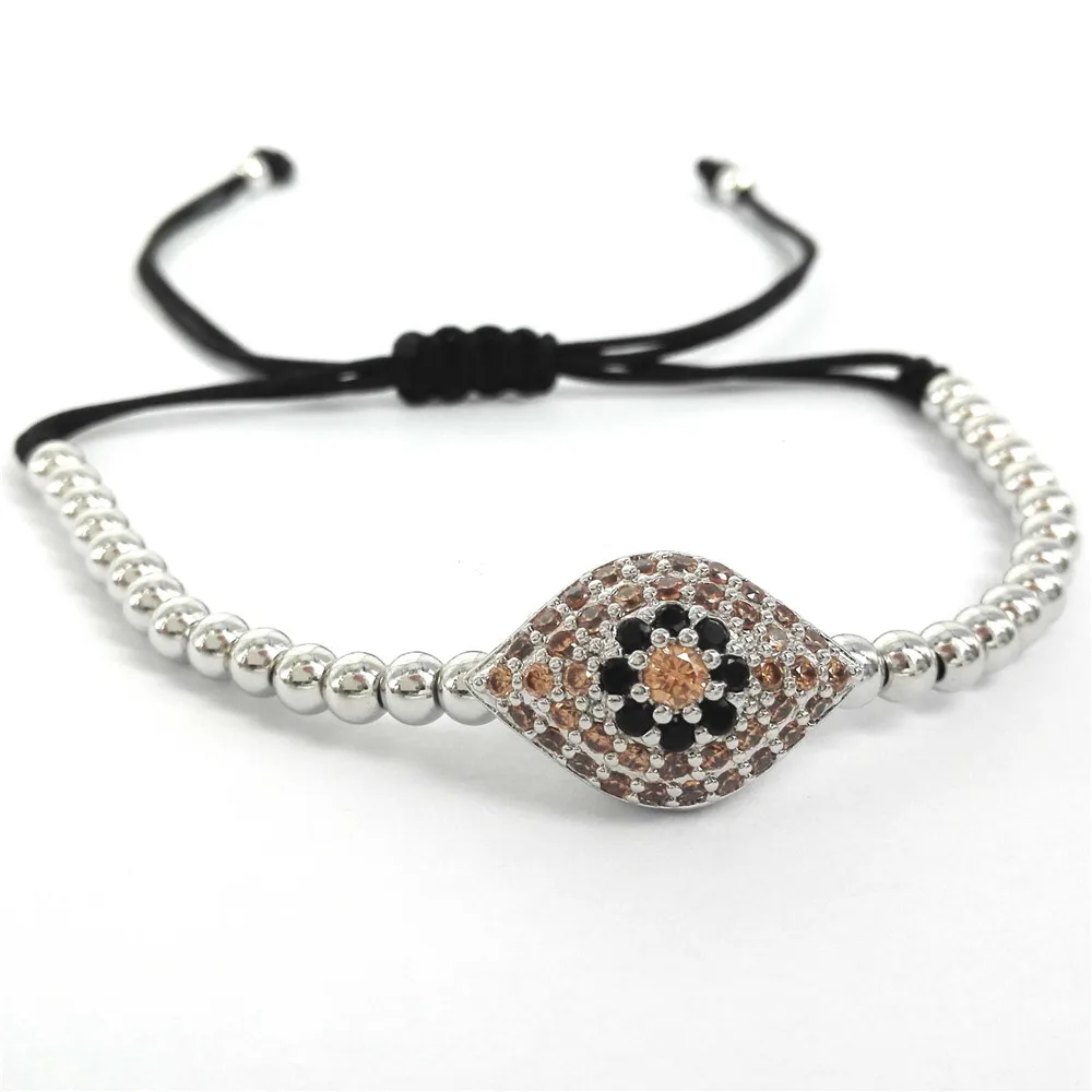 Бренд Анил арджандас сглаза браслет золотистый тон микро паве CZ накачанный глаз