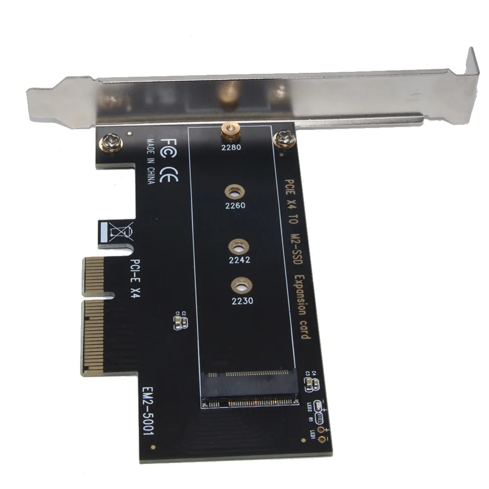 

SSU EM2-5001 PCI-E 3.0 X4 to NVMe M.2 NGFF M Key SSD High Speed Riser Expansion Card for PC Desktop