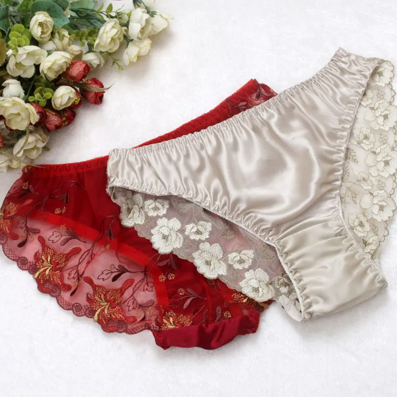 Трусики женские из натурального шелка с заниженной талией размеры M/L/XL|silk panties