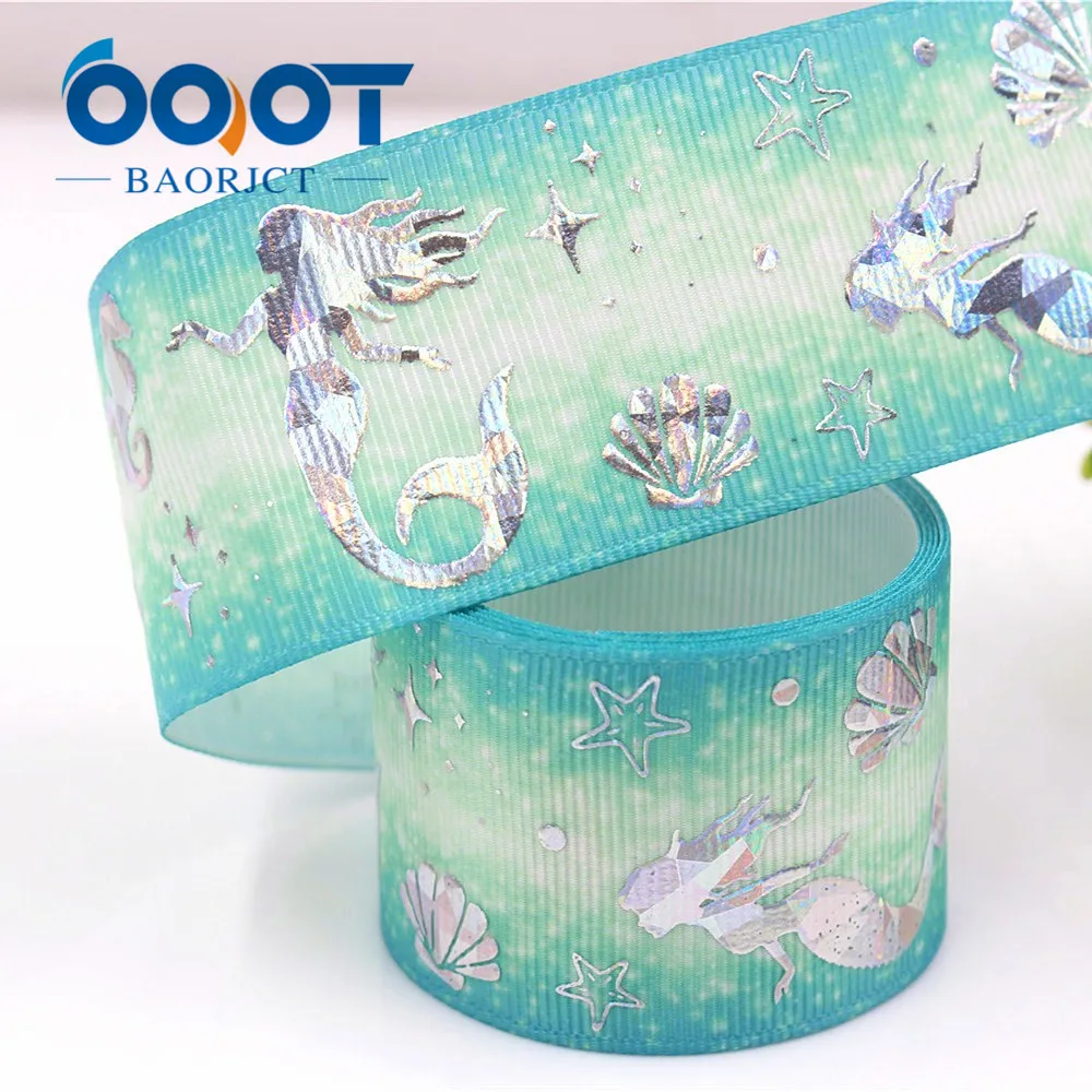 OOOT BAORJCT G-18609-445 38 мм 10 ярдов Лазерная Серебряная мультяшная любовь печатная