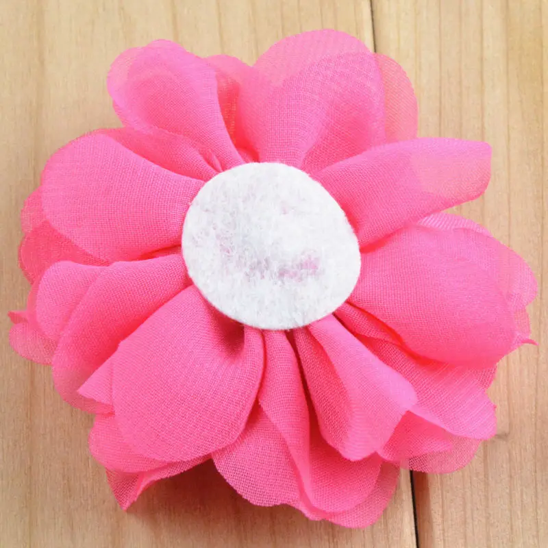 30pcs/lot 3'' multilayer Ballerina Chiffon Flowers with Rhinestone Buttons flower accessories for hair band Bow Clip FH09 |