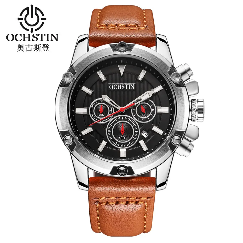OCHSTIN брендовые многофункциональные 6 pin спортивные мужские часы крутые