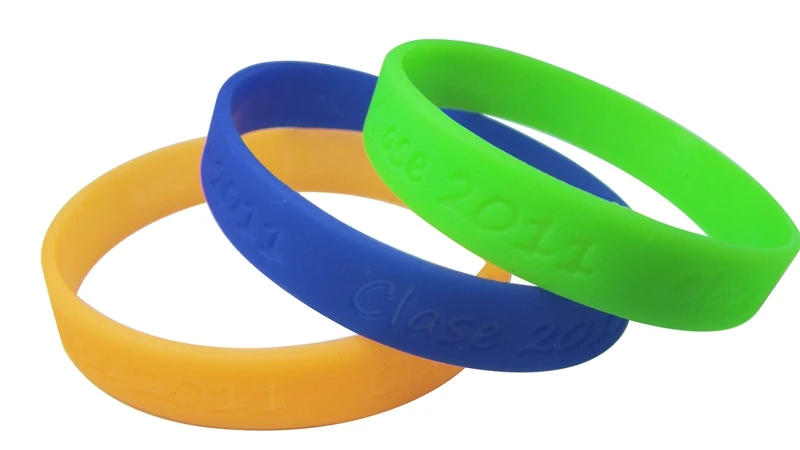 Custom Debossed silicone bracelet without logo print rubber wristband sports bands for gift or event 200pcs/lot DHL F | Украшения и