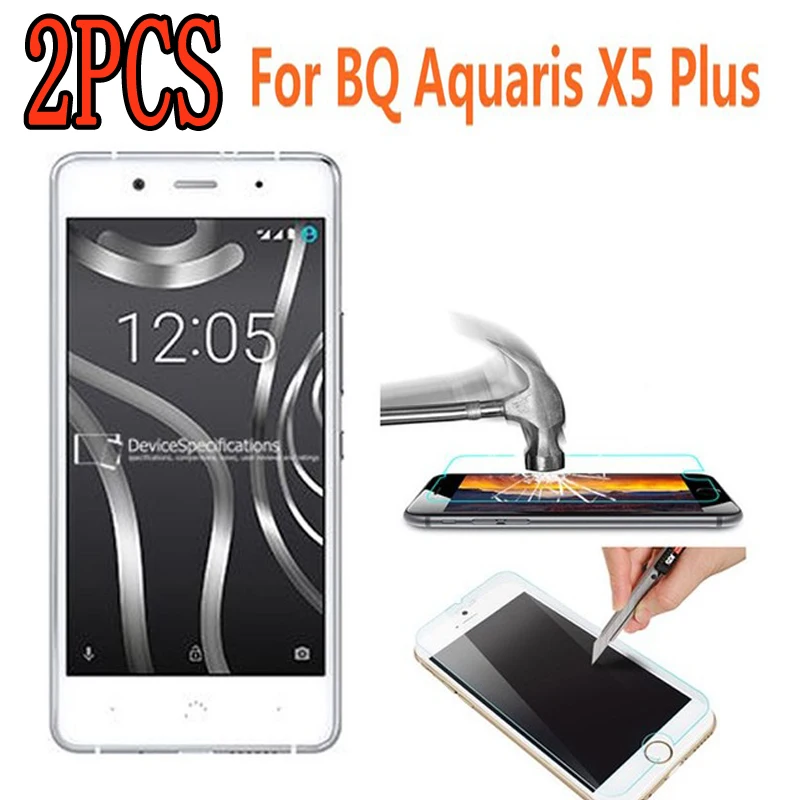 2 шт. закаленное стекло для BQ aquaris X5 plus защитная пленка 9H защита экрана