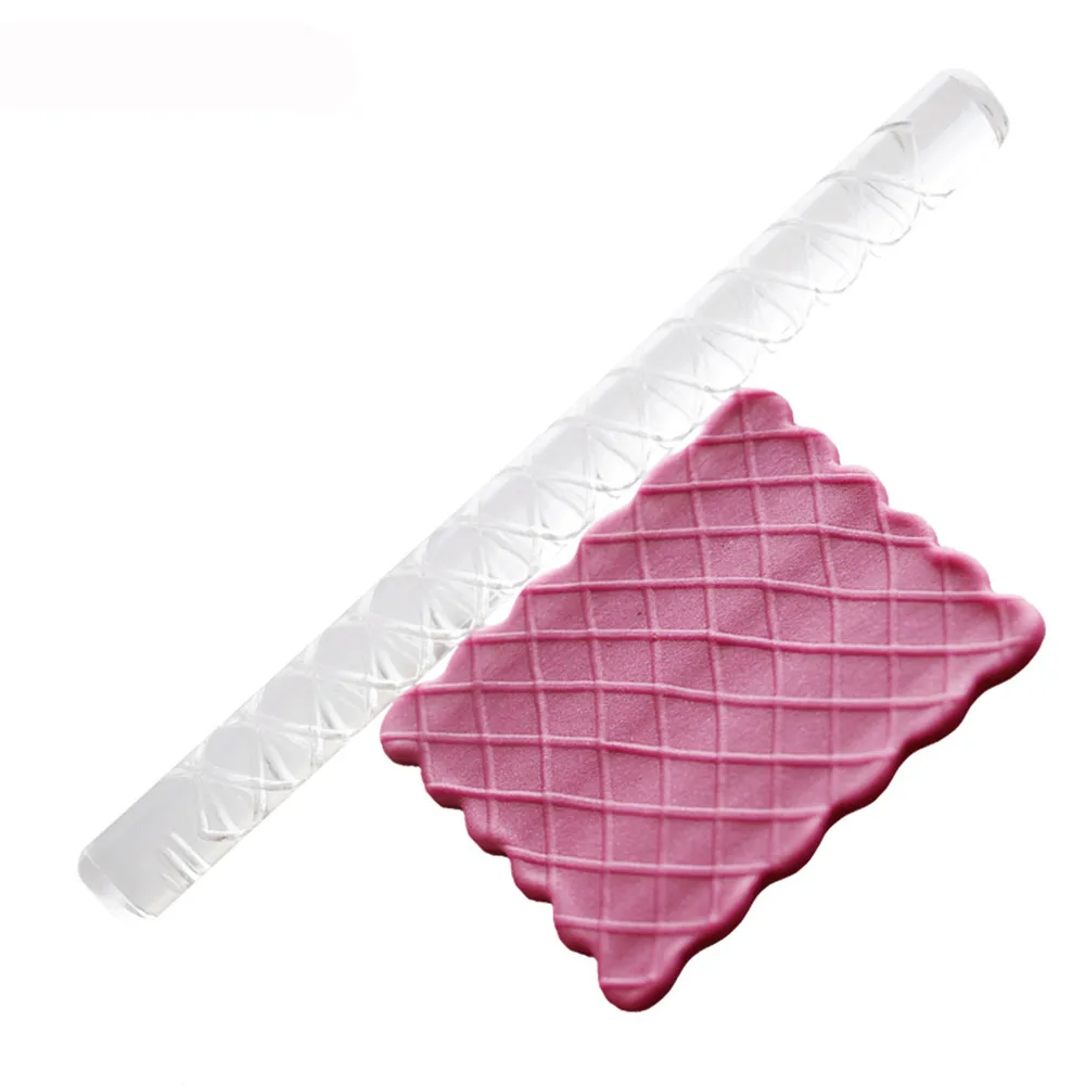 Рулонный штифт акриловое сахарное ремесло тиснение помадка торт печенье