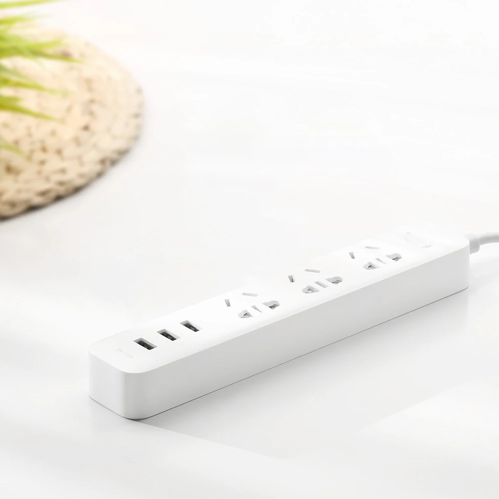 Оригинальный удлинитель питания Xiaomi с 3 USB-разъемами многофункциональный для