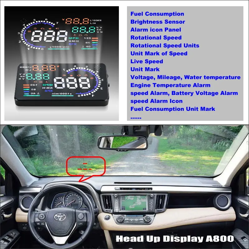 Auto Head Up Display HUD For Toyota RAV4 RAV-4 RAV 4 2006-2012 Car Electronic Accessories Safe Driving Screen Plug And Play