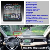 auto head up display hud for toyota rav4 rav 4 rav 4 2006 2012 car electronic accessories safe driving screen plug and play