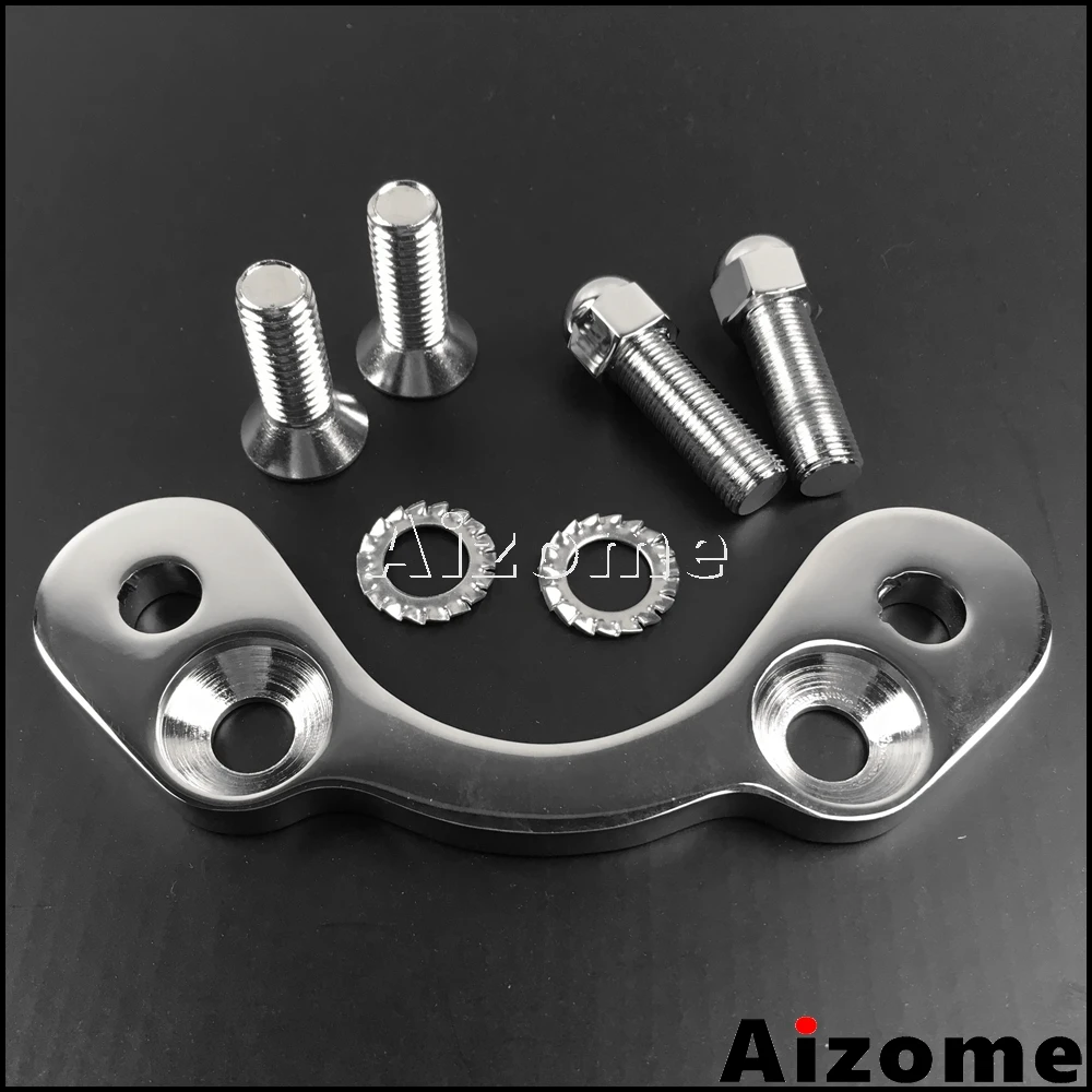 Motorcycle Spring Fork Tree Handlebars Top Clamp T-bar Riser Mount Adapter For Harley DNA Paughco MID-USA Hard Drive Springers | Автомобили