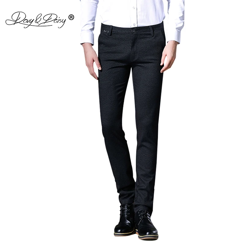 Мужские деловые брюки DAVYDAISY облегающие полной длины PT002 новинка 2018|dress trouser|trousers