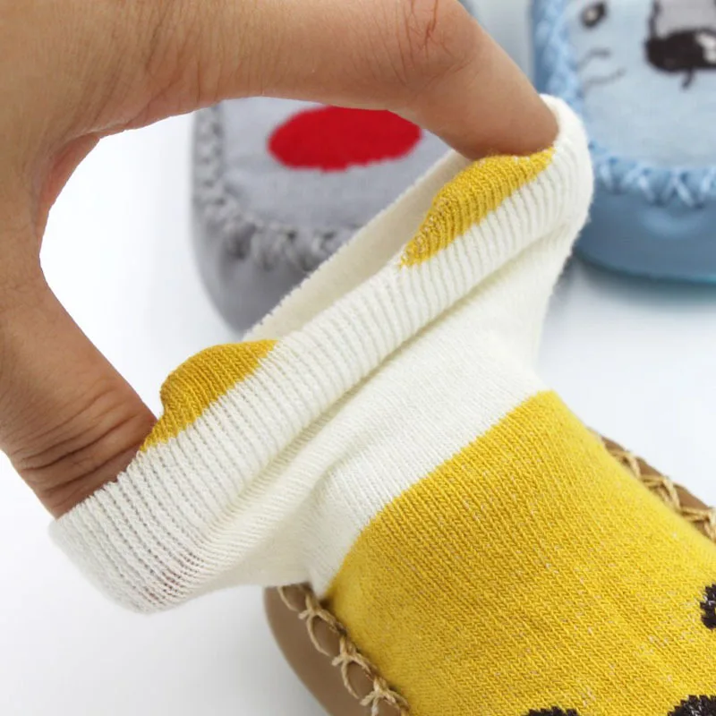 Newborn Baby Girl Anti Slip Socks with rubber soles skarpetki cute baby socks Infant toddler boy sock shoes