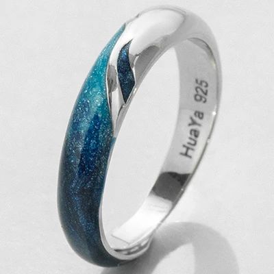 big ring Thaya яркие Сияющие речные изумруд кольца s925 Серебряные Круглые мягкие синие романтические ювелирные изделия кольцо для женщин Элегантный Простой подарок - Цвет камня: big ring