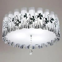 free shipping flush mount 3 light e27 11w country chic metal pvc painting size525218cm