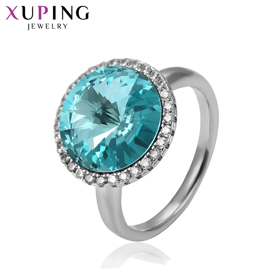 Xuping Роскошные геометрические кольца Сексуальные Кристаллы от Swarovski сладкие ювелирные изделия для женщин рождественские подарки S140.9-14526
