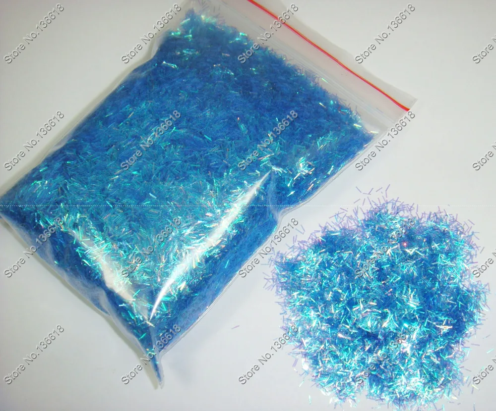 

50gram/bag Iridescent Rainbow Magic Blue Color Shining Nail Glitter Strips for DIY Nail Art Decoration and Glitter Crafts